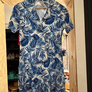 NEW Tommy Bahama Golf Tennis Dress Tropical Floral Zip Ruffle Performance Dress